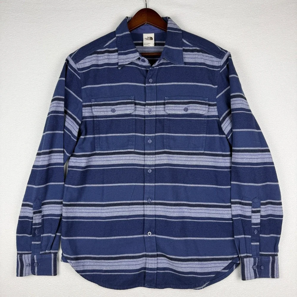 The North Face Arroyo‎ Flannel Shirt Mens M Striped Heavyweight NF0A4QPJ
